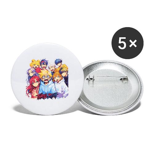 Thrill Rush Anime Squad Streetwear - Buttons large 2.2'' (5-pack)