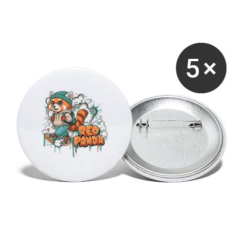 Red Panda Street Graffiti Vibes - Buttons large 2.2'' (5-pack)