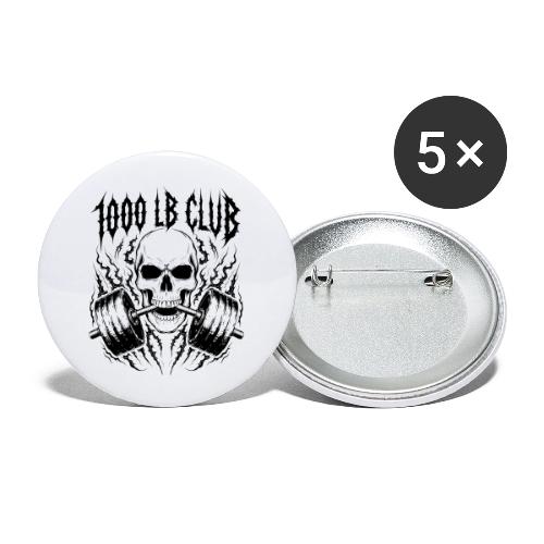 1000 LB Club Skull Barbell Powerlif - Buttons large 2.2'' (5-pack)