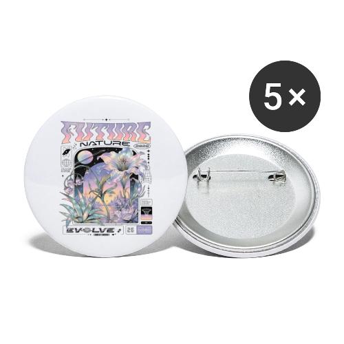 Future Nature Retro-Futuristic - Buttons large 2.2'' (5-pack)