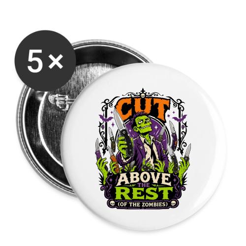 Cut Above The Rest Zombie Pocket Knife Halloween - Buttons large 2.2'' (5-pack)