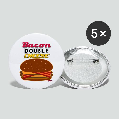Bacon Double Cheese Combo - Buttons large 2.2'' (5-pack)