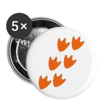 Track of Duck Feet - Buttons large 2.2'' (5-pack) - white