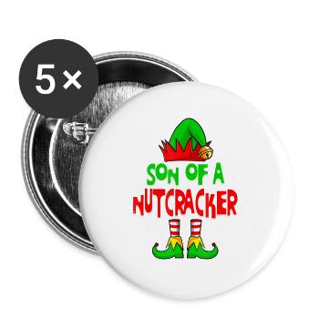Son Of A Nutcracker - Buttons large 2.2'' (5-pack) - white
