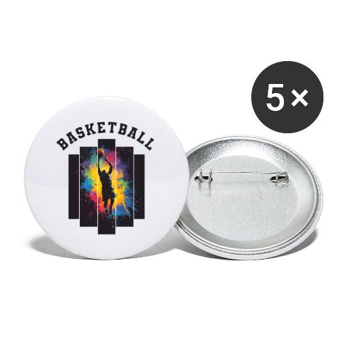 Basketball Slam Dunk Splash Design - Buttons large 2.2'' (5-pack)