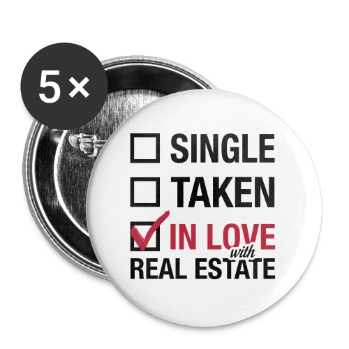 In Love with Real Estate - Buttons large 2.2'' (5-pack)