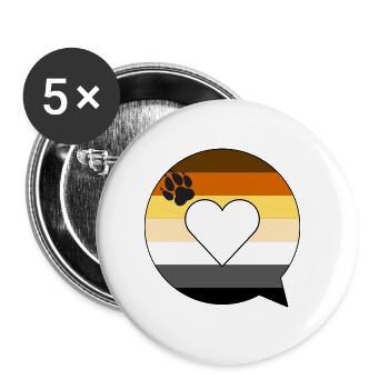 speech bubble - bear fetish gay pride LGBTIQ - Buttons large 2.2'' (5-pack) - white