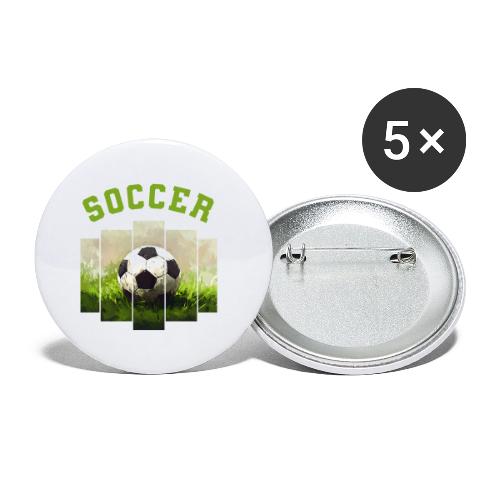 Soccer Focus - Buttons large 2.2'' (5-pack)