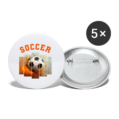 Soccer Iconic Touch - Buttons large 2.2'' (5-pack)