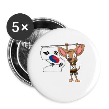 South Korean Chihuahua - Buttons large 2.2'' (5-pack) - white