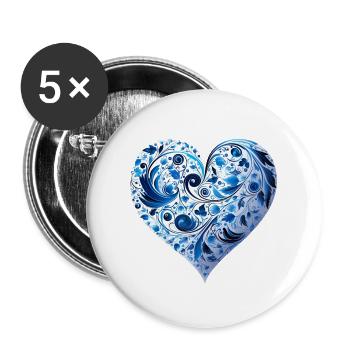 Art Heart Love Love Proof Feelings - Buttons large 2.2'' (5-pack) - white