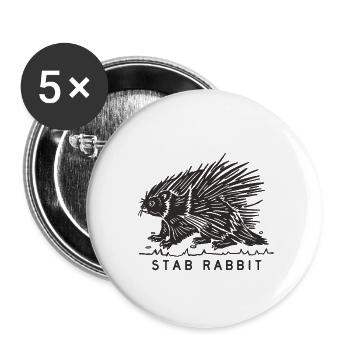 Stab Rabbit Anti-theft system built right in - Buttons large 2.2'' (5-pack) - white