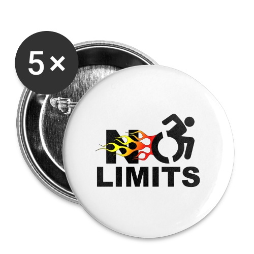 No limits for me with my wheelchair - Buttons large 2.2'' (5-pack)