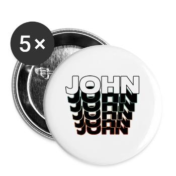 John Funny Retro Vintage Sunset John 80s 90s - Buttons large 2.2'' (5-pack) - white