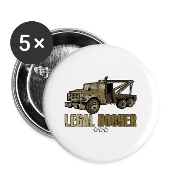 Funny Tow Truck Driver Shirts Trucker Legal Hooker - Buttons large 2.2'' (5-pack) - white