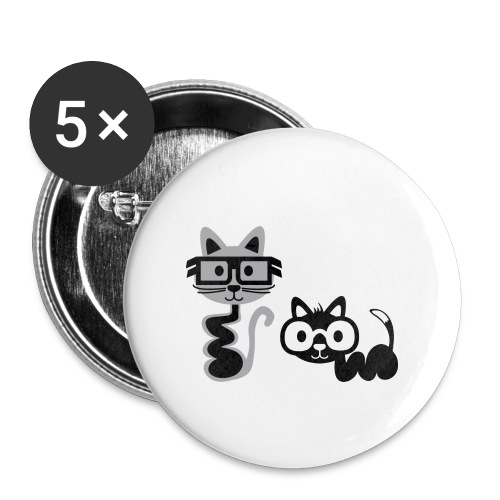 Big Eyed, Cute Alien Cats - Buttons large 2.2'' (5-pack)