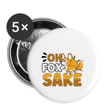 Fox Lover Foxes Love Red Fox Cute Fox Fennec Fox - Buttons large 2.2'' (5-pack) - white