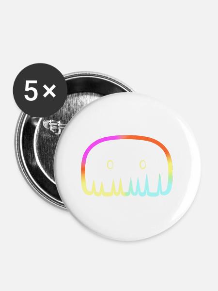 Rainbow Halloween Pride Colorful - Buttons large 2.2'' (5-pack) - white