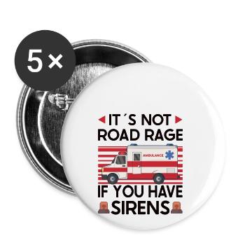 PARAMEDIC FIRST RESPONDER AMBULANCE DRIVER GIFT - Buttons large 2.2'' (5-pack) - white