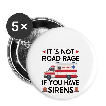 PARAMEDIC FIRST RESPONDER AMBULANCE DRIVER GIFT - Buttons large 2.2'' (5-pack) - white