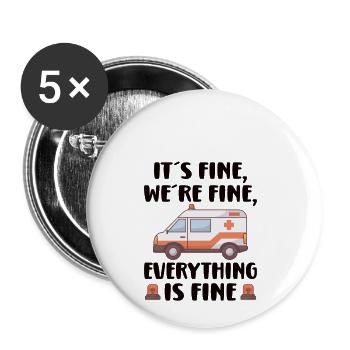 PARAMEDIC FIRST RESPONDER AMBULANCE DRIVER GIFT - Buttons large 2.2'' (5-pack) - white