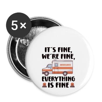 PARAMEDIC FIRST RESPONDER AMBULANCE DRIVER GIFT - Buttons large 2.2'' (5-pack) - white