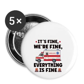 PARAMEDIC FIRST RESPONDER AMBULANCE DRIVER GIFT - Buttons large 2.2'' (5-pack) - white