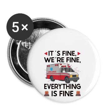 PARAMEDIC FIRST RESPONDER AMBULANCE DRIVER GIFT - Buttons large 2.2'' (5-pack) - white