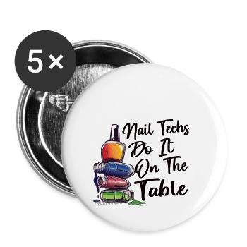 Nail Tech Nail Technician Manicurist Nails Artist - Buttons large 2.2'' (5-pack) - white