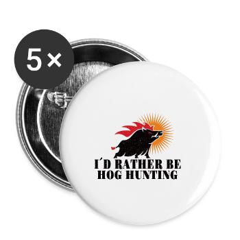 Boar Hunter Boar Hunter Hog Hunter Hog Hunting - Buttons large 2.2'' (5-pack) - white