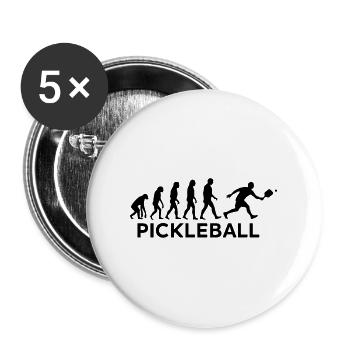 Pickleball Art for Men Women - Buttons large 2.2'' (5-pack) - white