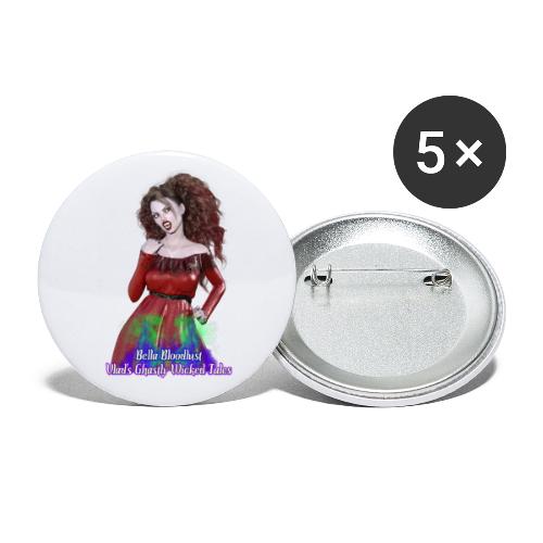 Ghastly Wicked Tales Bella Bloodlust - Buttons large 2.2'' (5-pack)