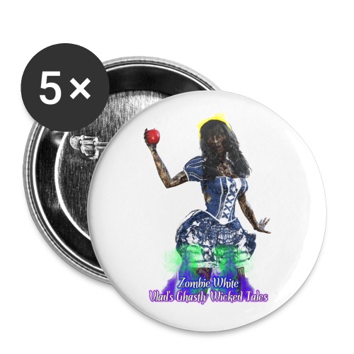 Ghastly Wicked Zombie White - Buttons large 2.2'' (5-pack)