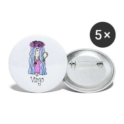 Female Virgo Spirally™ Character w/title - Buttons large 2.2'' (5-pack)
