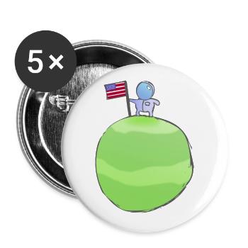 Astronaut - Buttons large 2.2'' (5-pack) - white