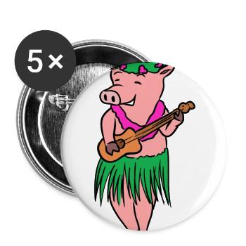 Pig Beach Vacation Chill Holiday Tourist - Buttons large 2.2'' (5-pack) - white