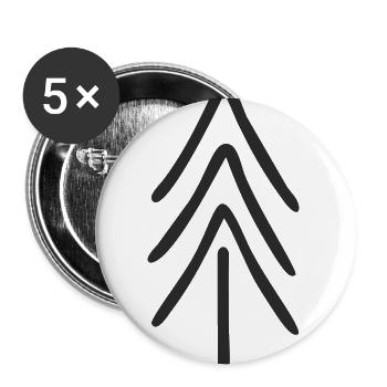 Nordic Pine Icon - Buttons large 2.2'' (5-pack) - white