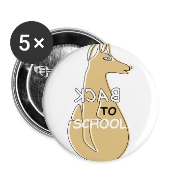 Back to School Dog Silhouette Art - Buttons large 2.2'' (5-pack) - white