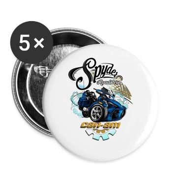 Can Am Spyder Roadsters Retro Logo - Buttons large 2.2'' (5-pack) - white