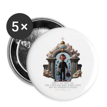 A Rich Man - Buttons large 2.2'' (5-pack) - white