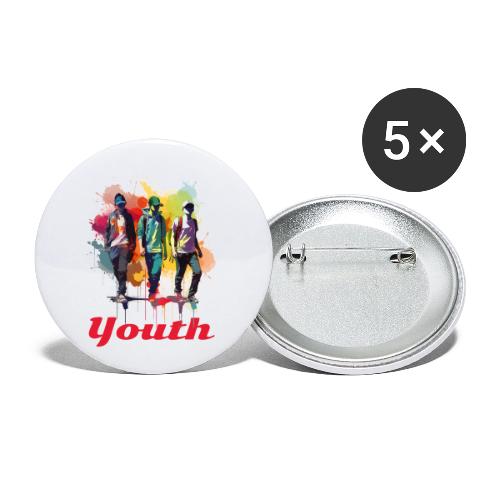 Forever Youthful - Buttons large 2.2'' (5-pack)