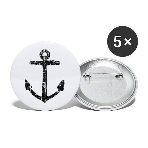 Ship Anchor (Vintage Black) Boating & Sailing - Buttons large 2.2'' (5-pack)