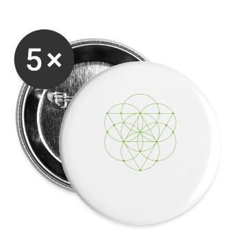Sacred Geometry - Seed Of Life With - Buttons large 2.2'' (5-pack) - white