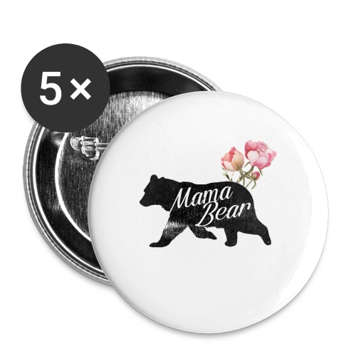Mama Bear, Mommy Bear, Mother Bear, Mummy Bear - Buttons large 2.2'' (5-pack)