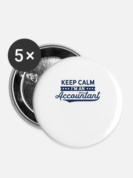 Accounting Accounting Accounting Accounting - Buttons large 2.2'' (5-pack) - white