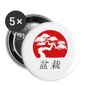 Bonsai Japan - Buttons large 2.2'' (5-pack) - white