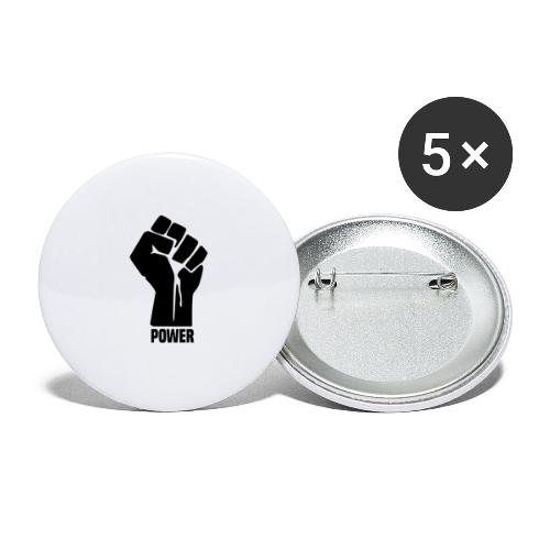 Black Power Fist - Buttons large 2.2'' (5-pack)