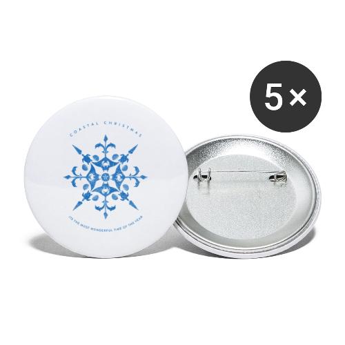 Coastal Christmas Snowflake 01 - Buttons large 2.2'' (5-pack)