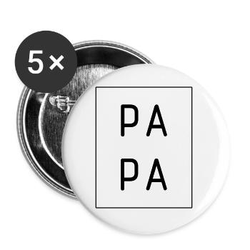 Papa - Buttons large 2.2'' (5-pack) - white