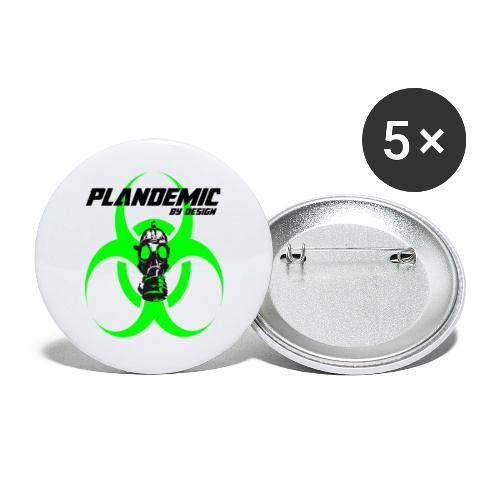 Plandemic By Design - Buttons large 2.2'' (5-pack)